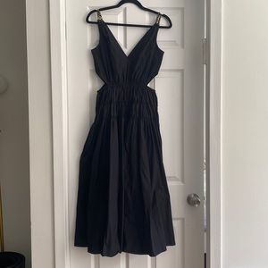 Maje black midi dress.